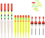 Set di Vlotter per Pesca in Acqua Salata - 15 Stuks - Sostegni per Pesci - Vlotter Galleggiante - Coda Dura - Diversi Diametri - Leggero e Duraturo - Bobine per Pesca