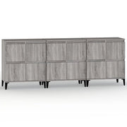 Buffet credenza cassettiera armadio mobile contenitore organizer per cucina soggiorno salotto 3 pezzi rovere Sonoma 60 x 35 x 70 cm legno ingegnerizzato grigio 02_0037167
