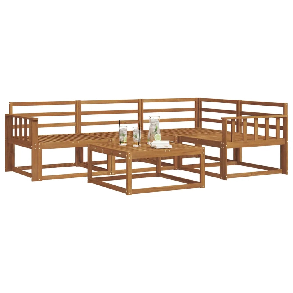 Set di divani da esterno 5 pcs Naturale