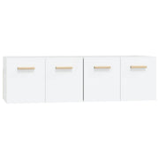 Armadietto a Muro | Mobili Parete 2 pz Bianco 60x36,5x35 cm Legno Multistrato