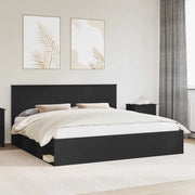 Struttura del letto Nero 200 x 200 cm Pino massello 3410966