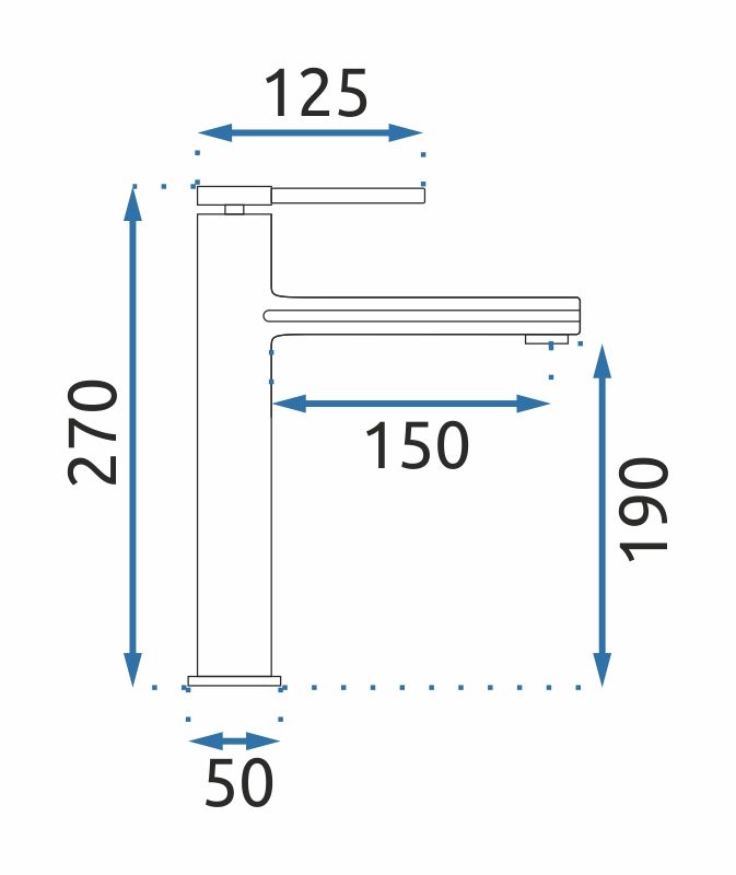 Rubinetto Da Lavabo Rea Oval Gold High
