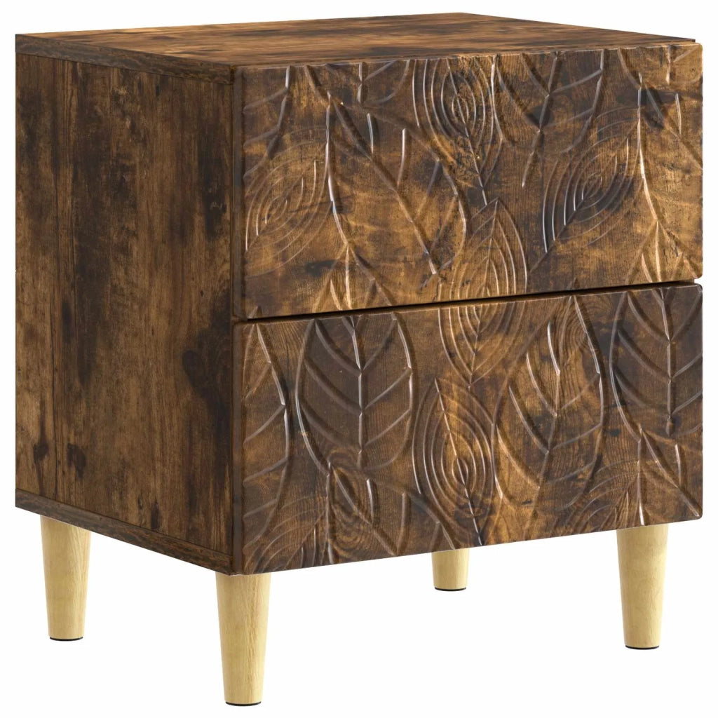 Comodino Rovere Fumo 43 x 34,5 x 48 cm Legno ingegnerizzato 894995
