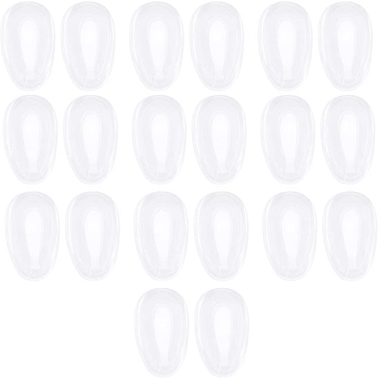 Pads di protezione per occhiali in silicone - 10 pezzi - Autoadesivi - Translucidi - Molli - Compatibili con Oakley - Pads di protezione per occhiali