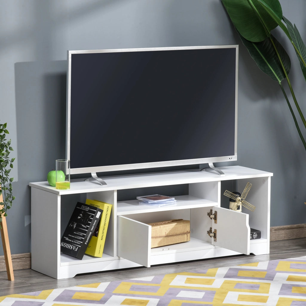 Mobile TV con ante e ripiani aperti ¨C Xylo ¨C Bianco 120x30x41cm