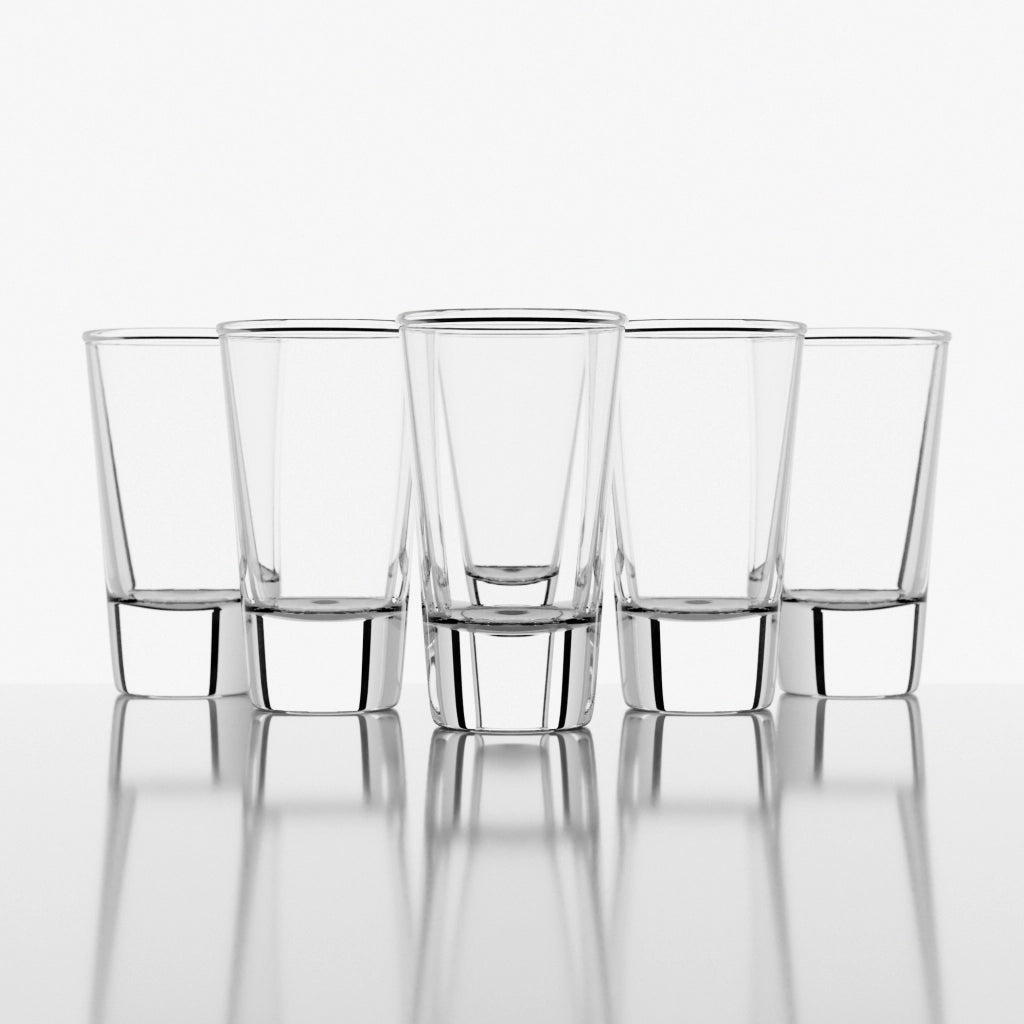 Set di 6 bicchierini da shot per vodka KADAX da 28 ml.