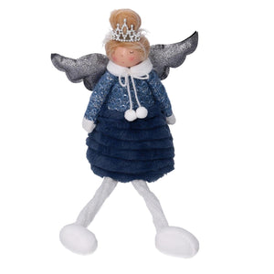 Angelo tessuto blu seduto cm 20x12xh46
