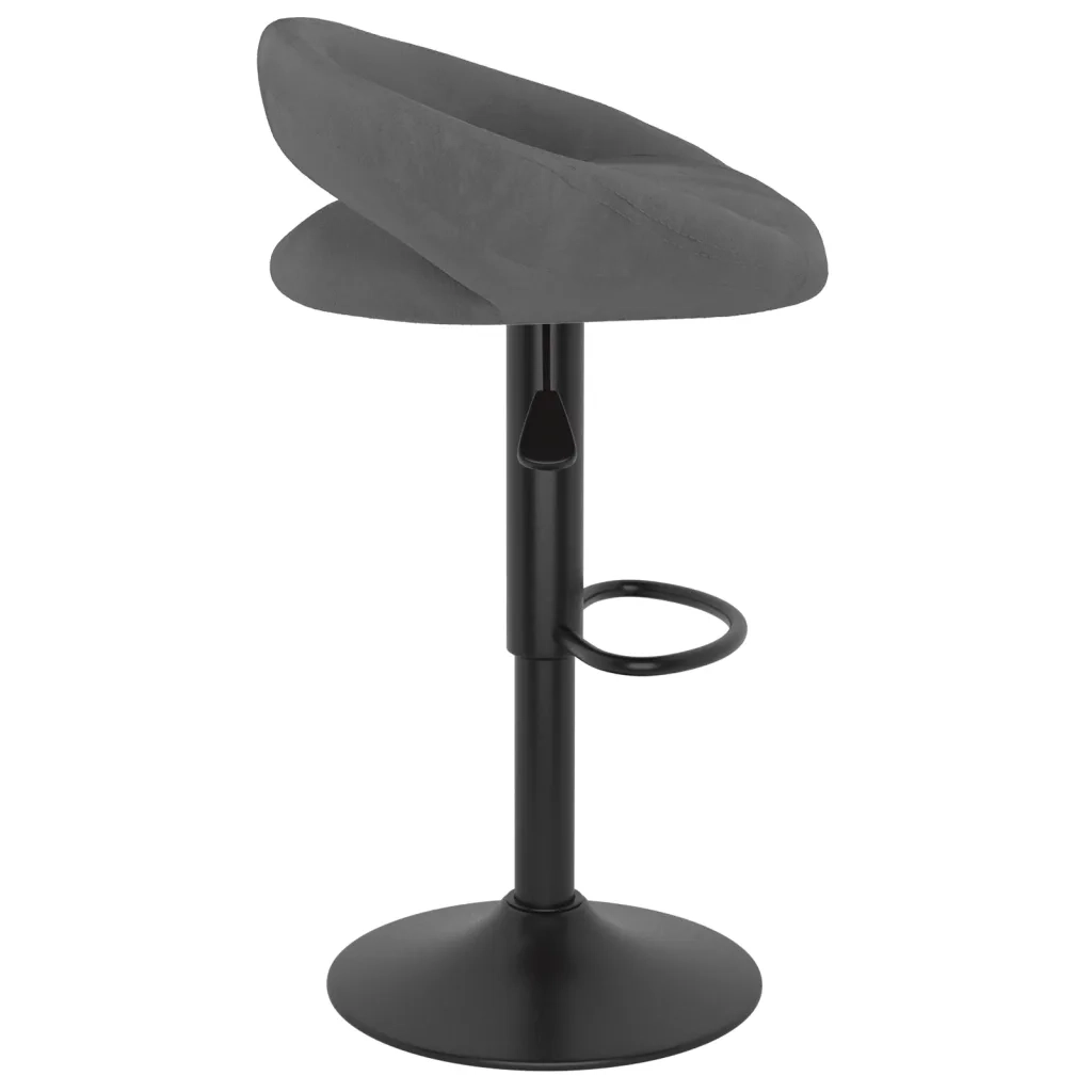 Sgabelli da Bar 2 pz Grigio Scuro in Velluto 333270