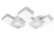 SIDE lampada da Soffitto 2 Luci Cubo LM attacco GX53 in gesso bianco 40cm