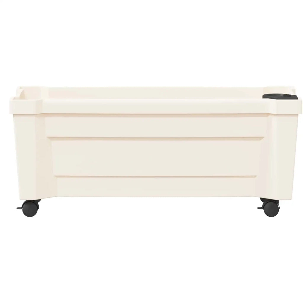 Vaso Calypso con Ruote Bianco 79 x 35 x 33 cm PP CFW1038432