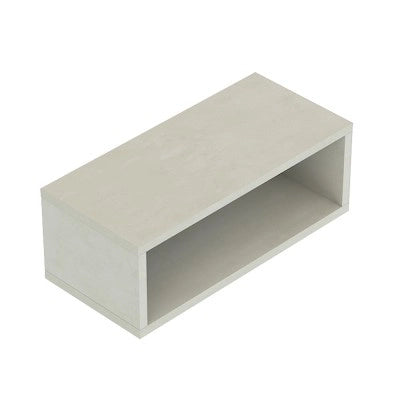 Mensolone bagno 110 cm grigio chiaro con vano a giorno per lavabo da appoggio Master