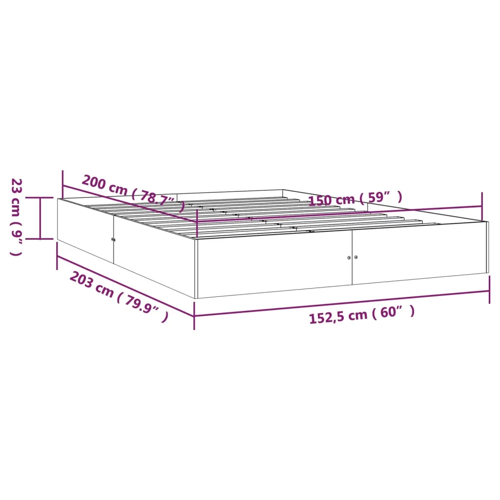 Giroletto Bianco in Legno Massello 150x200 cm King Size 820038