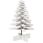 Albero di Natale Decorativo-Decorazioni natalizie Bianco 80 cm Legno Massello di Pino