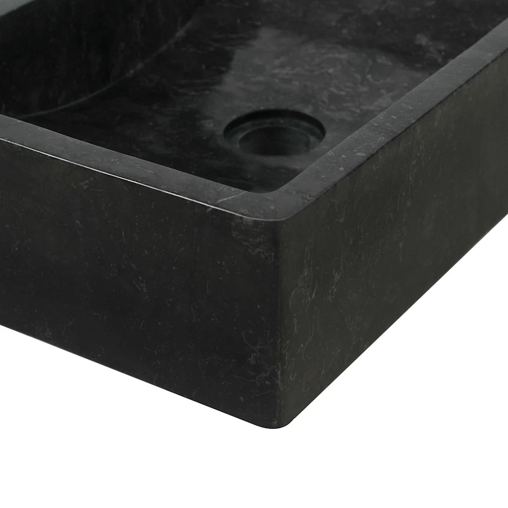 Lavello 45x30x12 cm Marmo Lucido Nero CFW4914918