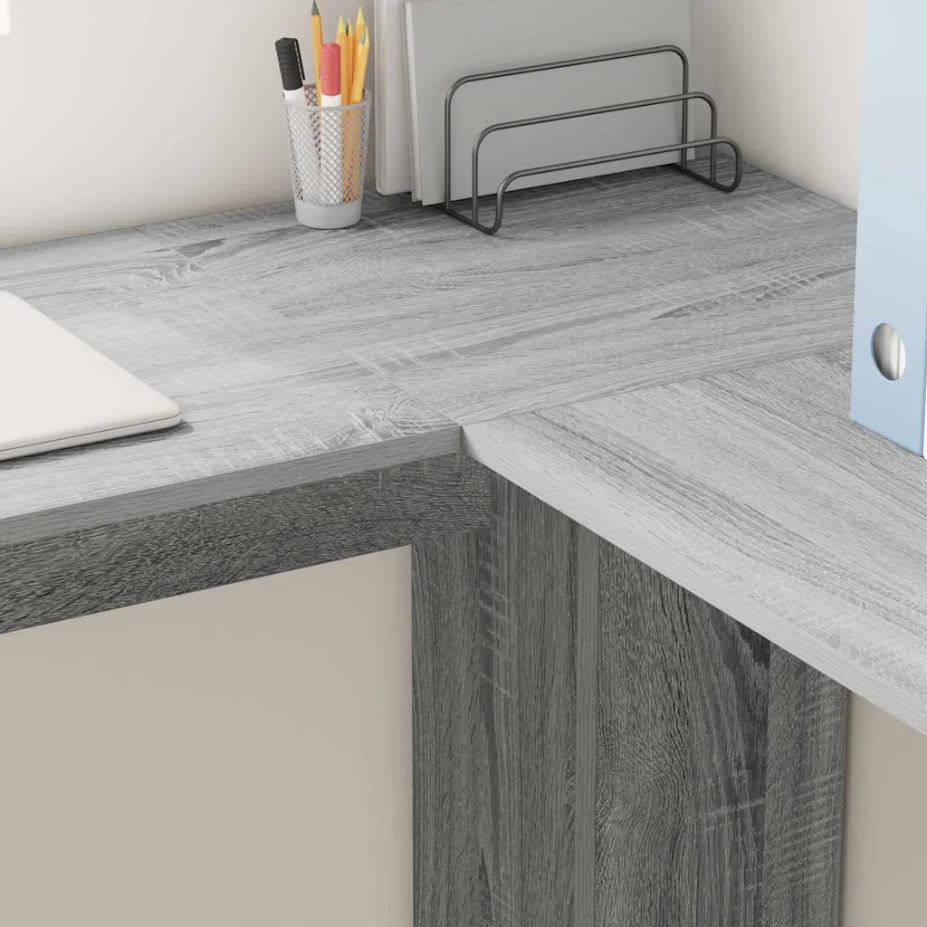 Scrivania ad angolo Grigio Sonoma 140 x 113,5 x 75 cm 869559
