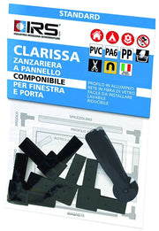 KIT 4 ANGOLI + ROTELLA PER PROFILO ZANZARIERA CLARISSA