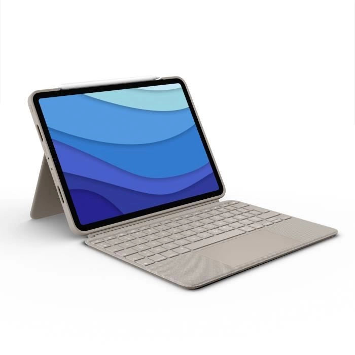 Custodia con tastiera rimovibile - LOGITECH - Combo Touch - Per iPad Pro 11 pollici (1a, 2a, 3a e 4a generazione) - Colore sabbia