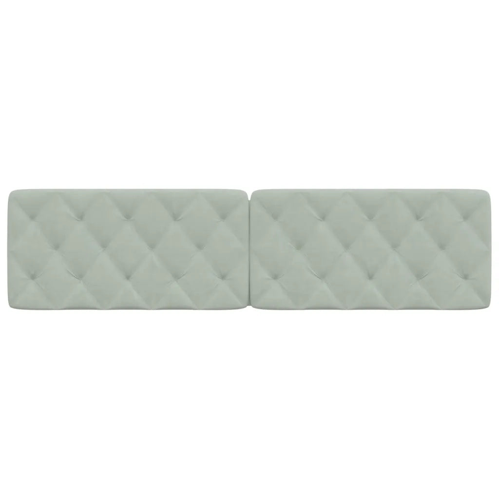 Cuscino Testiera Grigio Chiaro 200 cm in Velluto CFW6328152