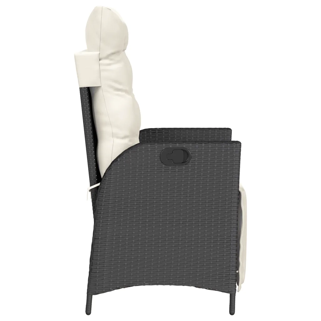 Sedie da Giardino Reclinabili 2 pz con Poggiapiedi Polyrattan