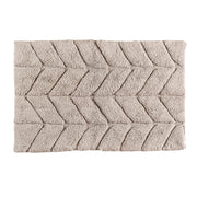 Tappeto Bagno Antiscivolo In Cotone Effetto Rilievo Assorbente, Morbido, Lavabile in Lavatrice 50x80 / 60x120 cm Tortora - 50x80 cm