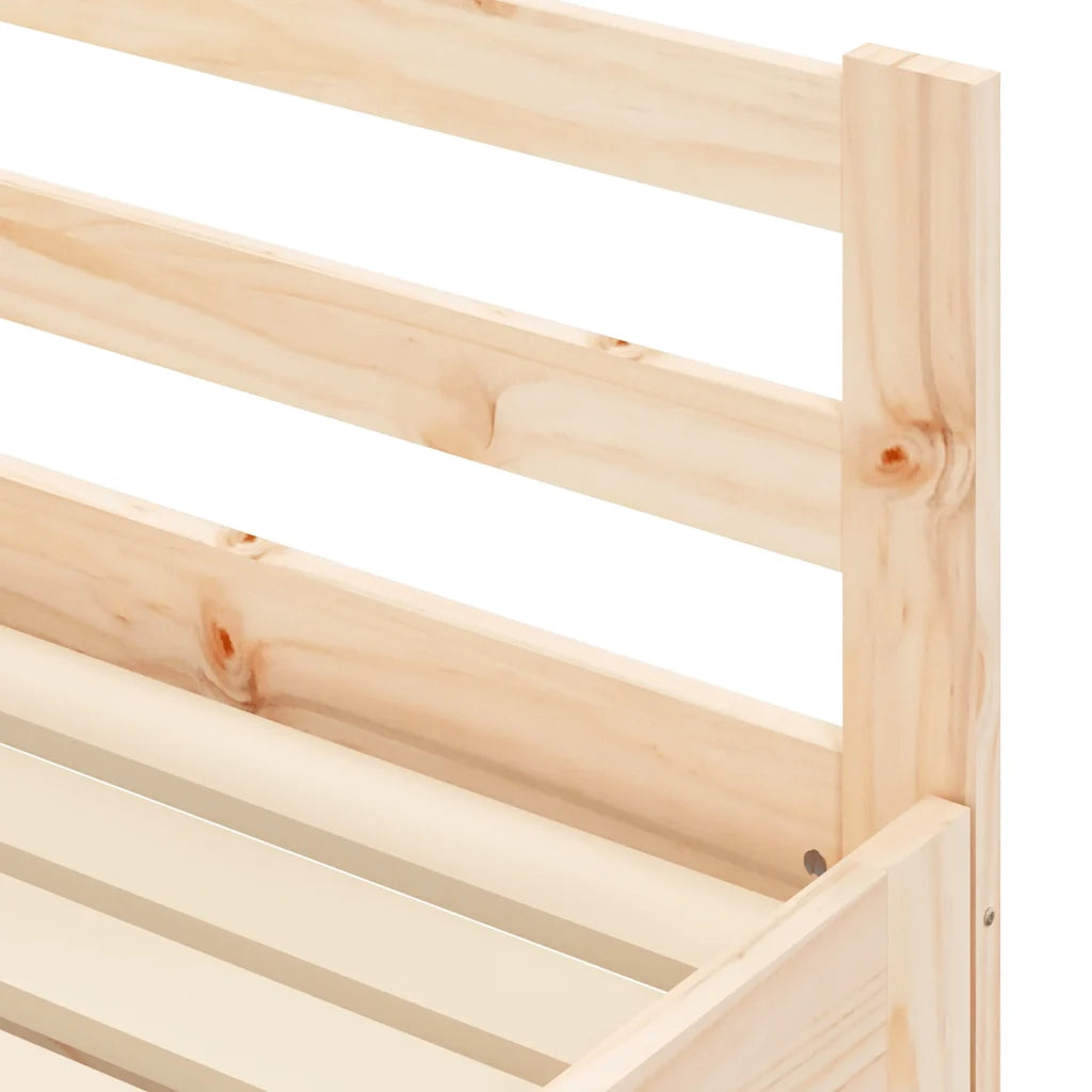 Divano Letto con Letto Estraibile 90x200cm Legno Massello Pino 836147