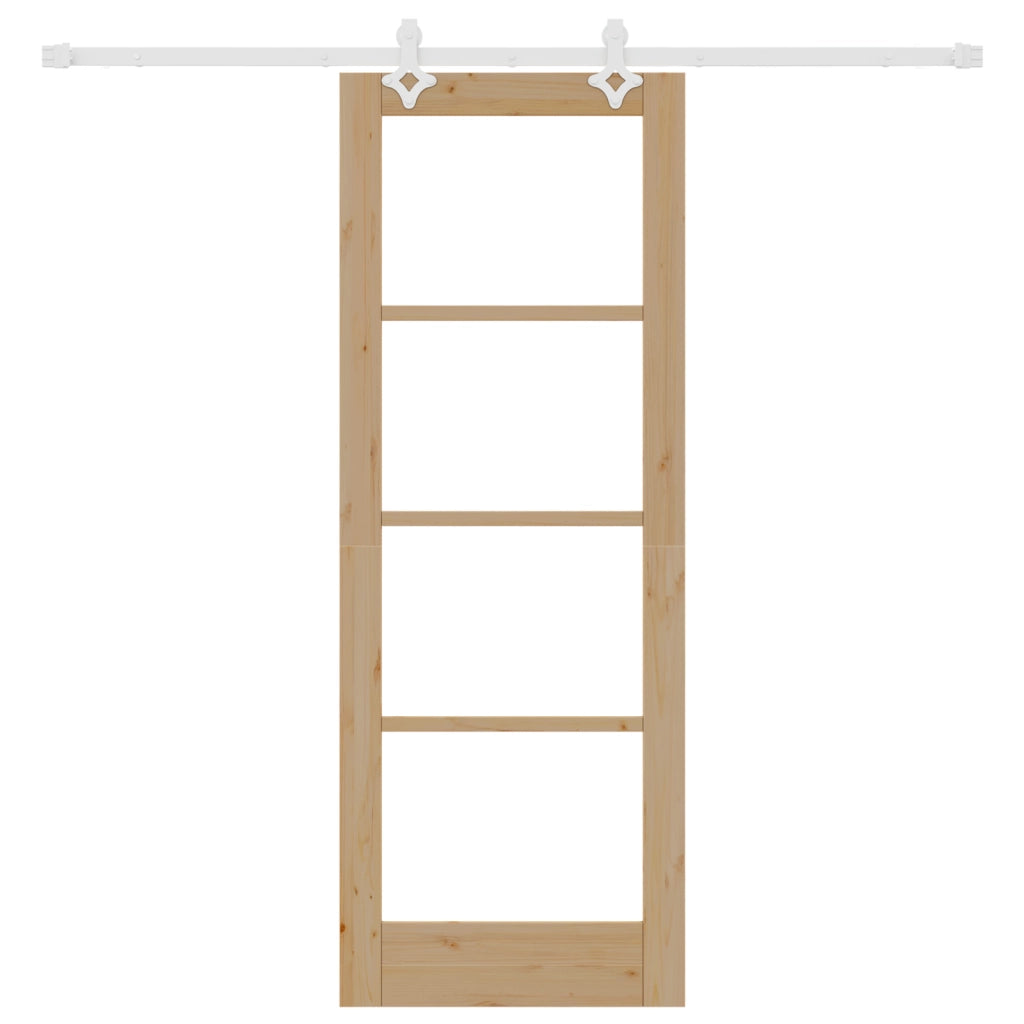 Porte Scorrevoli  con Set di Hardware 73.5x198.5 cm in Legno Massello di Pino