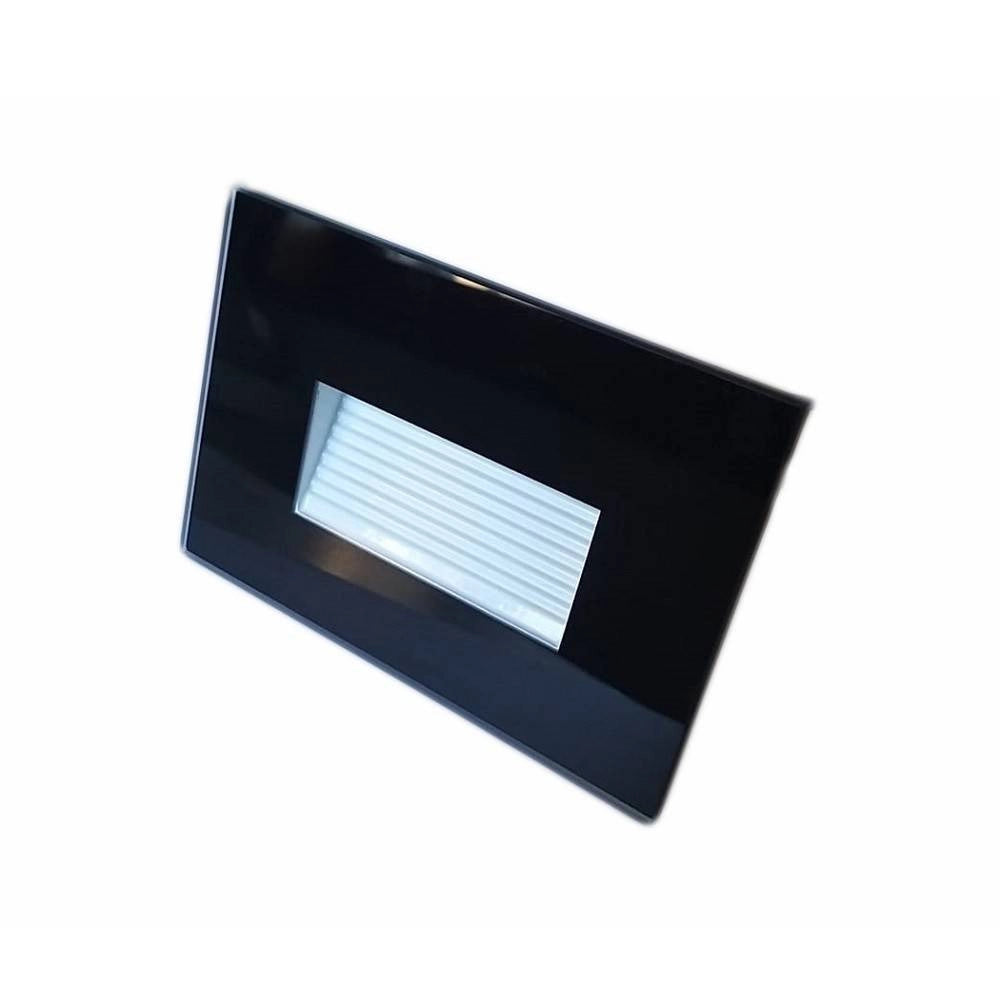 Trade Shop - Segnapasso Led 4w Incasso Per Scatola 503 3000k 4000k Ip65 Cornice In Vetro - Nero-bianco Caldo      -