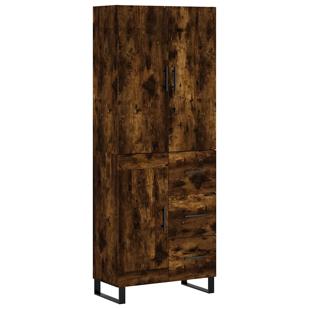 Credenza Rovere Fumo  69,5x34x180 cm in Legno Multistrato 3196040