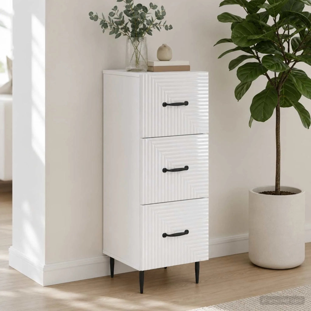 Mobile con Cassetti Bianco 33 x 34,5 x 89,5 cm 894845