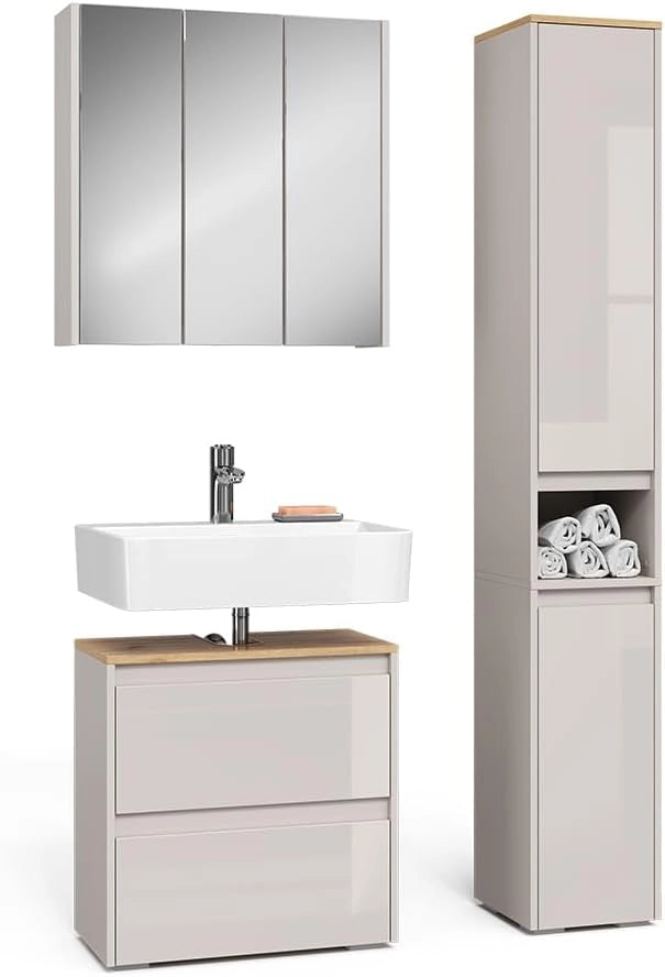 Set di mobili da bagno Majest, Antracite/Artisan, 3 parti