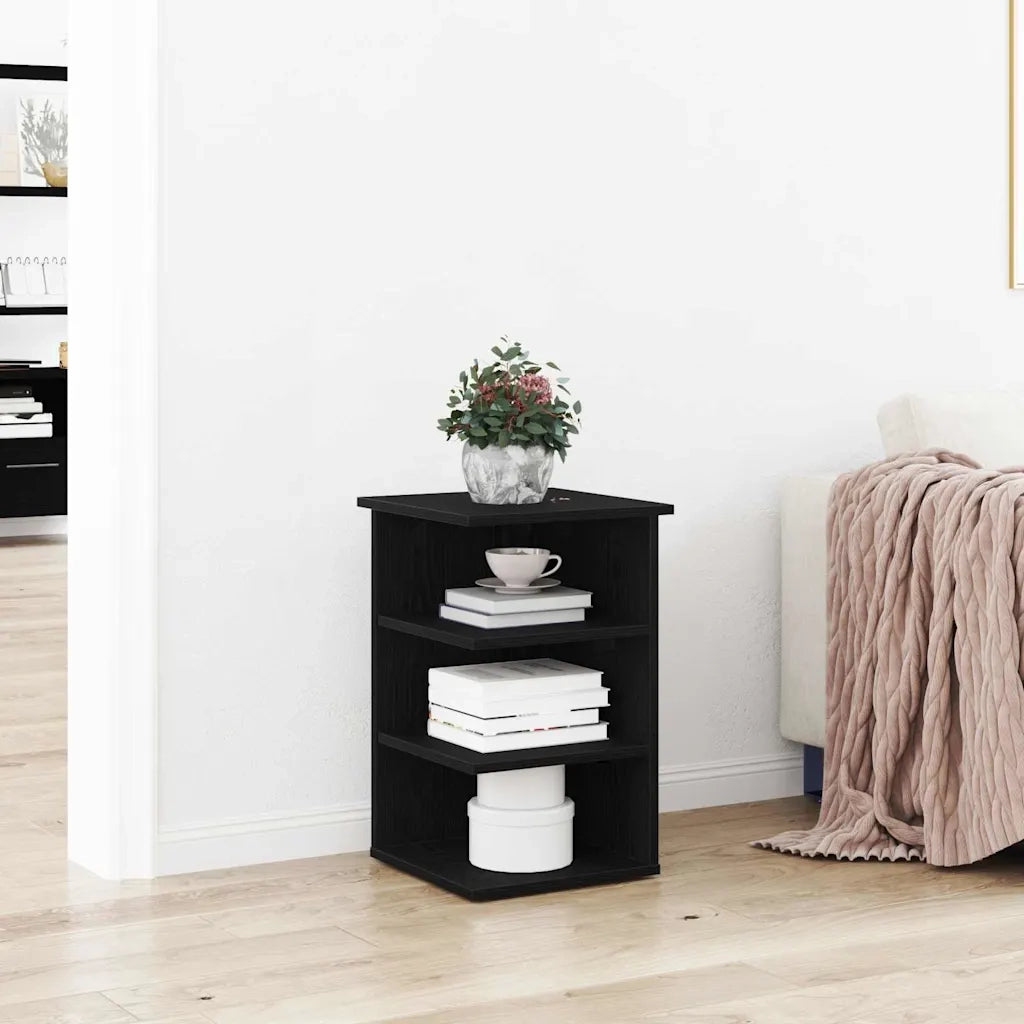 Mobile laterale Rovere Nero 35 x 35 x 55 cm Legno multistrato 862602