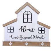 Appendino legno metallo breslavia 3 posti bianco cm 60x56x7,5