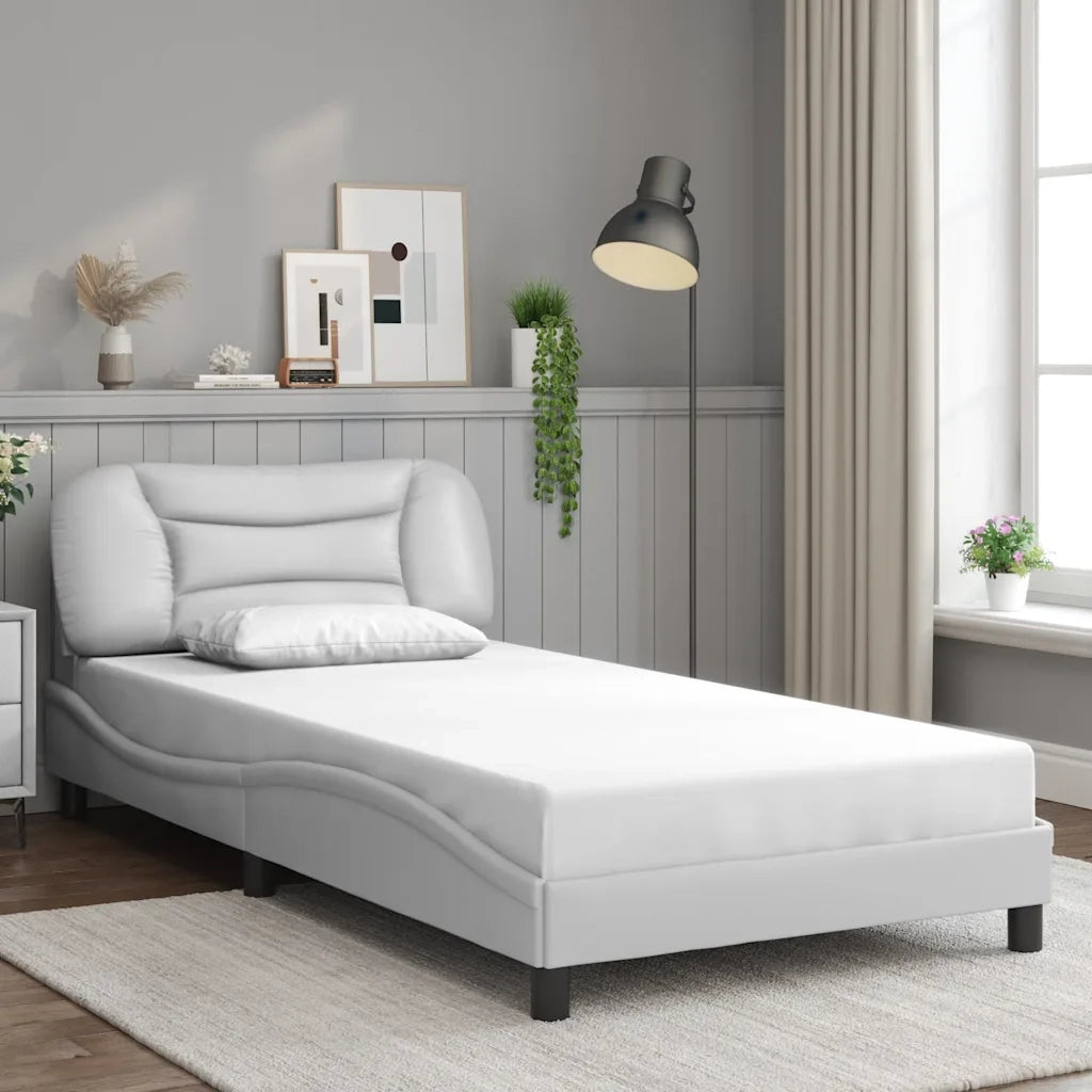 Giroletto senza Materasso Hvar Bianco 100x203 cm in Similpelle 3208034