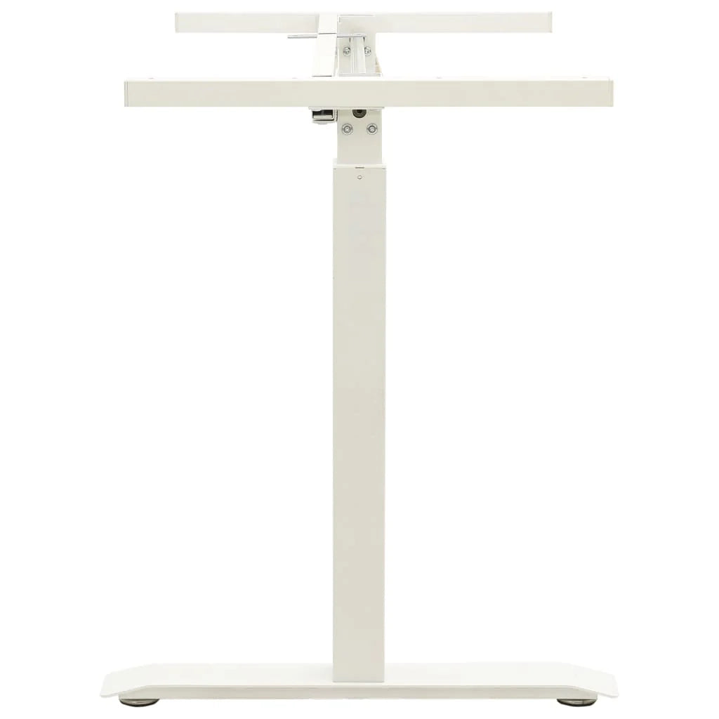 Struttura per ufficio scrivania postazione di lavoro mobile per computer studio per computer altezza regolabile con manovella manuale bianco 02_0023976