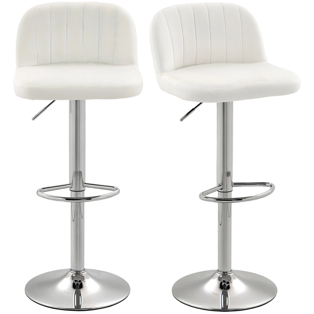 Sgabelli da Bar ¨C zephmum ¨C Altura Regolabile 43x45x81-101 cm Crema