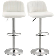 Sgabelli da Bar ¨C zephmum ¨C Altura Regolabile 43x45x81-101 cm Crema