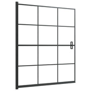 Box doccia parete divisoria per vasca parete divisoria per doccia box doccia per vasca accessorio per il bagno arredamento per la casa ESG 116 x 140 cm nero 02_0002021