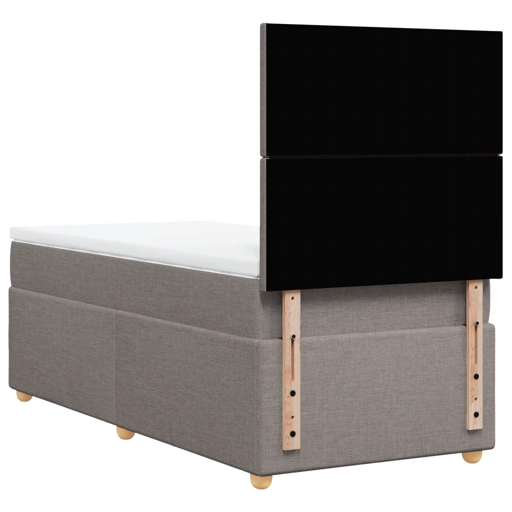 Giroletto a Molle con Materasso Tortora 100x200 cm in Tessuto 3291188
