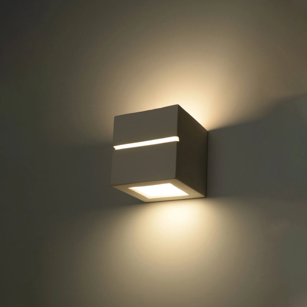 Applique in ceramica bianca Pure Lume Regulo Line E27