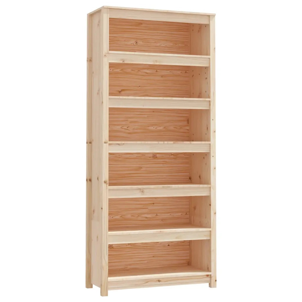 Libreria 80x35x183 cm in Legno Massello di Pino