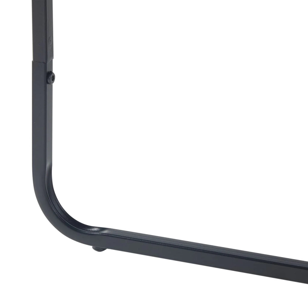 Tavolino laterale 50 x 50 x 35 cm metallo vetro nero 03_0010970