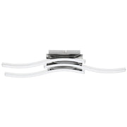 Plafoniera da Soffitto Led Moderna 3 Aste Ondulate Cabezas  Eglo Colore: Cromo