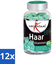 12 x Supplemento per Capelli - Vitamine per Capelli - Senza Zucchero - Sapore di Mirtillo - 60 Gomme - Vitamine per Capelli - Gomme per Capelli - Biotina - Zinco - Gomme Senza Zucchero