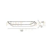 LINEAR PLAFONIERA 60 CM 3 LUCI ATTACCO E27 IN VETRO E METALLO