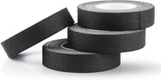 Tape di tessuto nero - nastro isolante - 4 pezzi - nastro per cavi - nastro adesivo elettrico - nastro per tessuti - adesivo autoadesivo - imbianchino per case - auto - motocicletta - 19 mm x 15 m