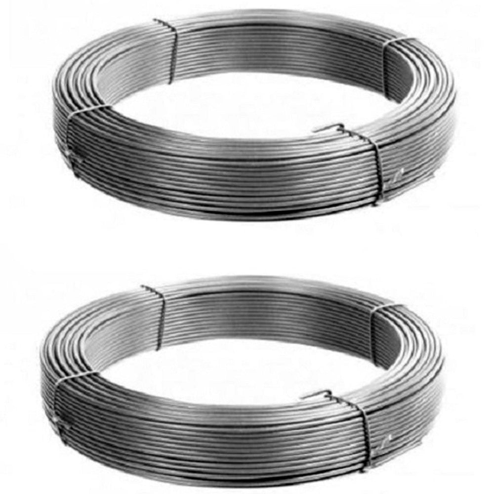 Trade Shop - Set 2 Rotoli Filo Di Ferro 14mtx1mm Ognuno Multifunzione Pesca Giardino Casa -