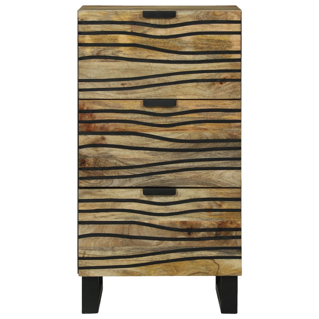 Sideboard 40x33.5x75 cm in Legno Massello di Mango e Legno Ingegnerizzato