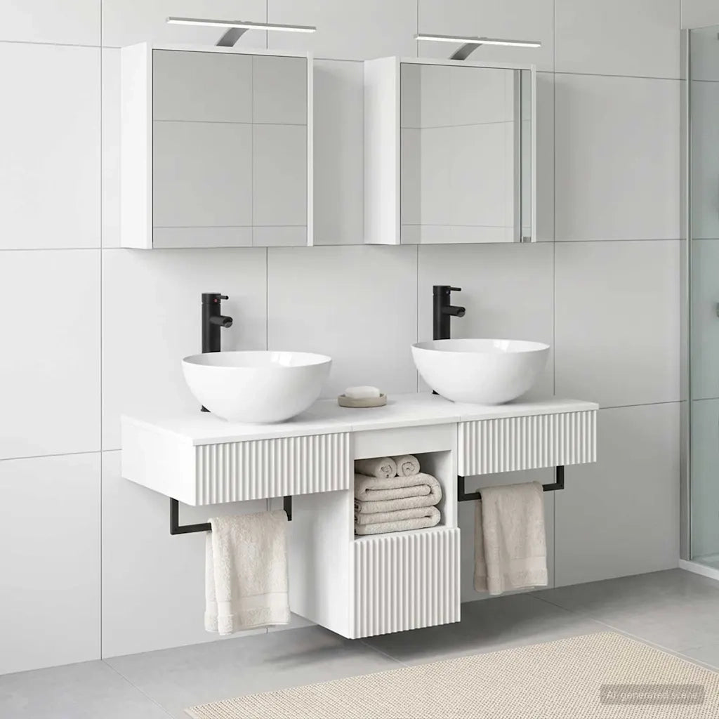 Set di Armadi da Bagno 5 pcs Bianco 43 x 16 x 62,5 cm 3406279