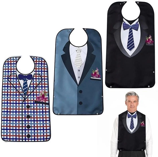 Slabbetji per adulto, 3-pack di slabbetji impermeabili per adulto, slabbetji con cappuccio per anziani, slabbetji protettivi per abbigliamento per uomini e donne