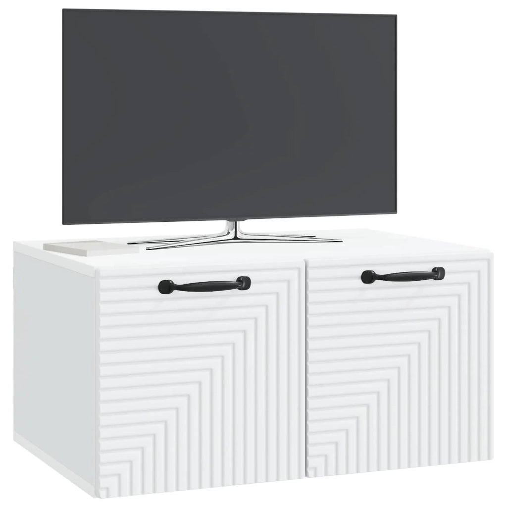 Mobile Porta TV da Muro Bianco 59,5 x 41 x 30 cm 898675